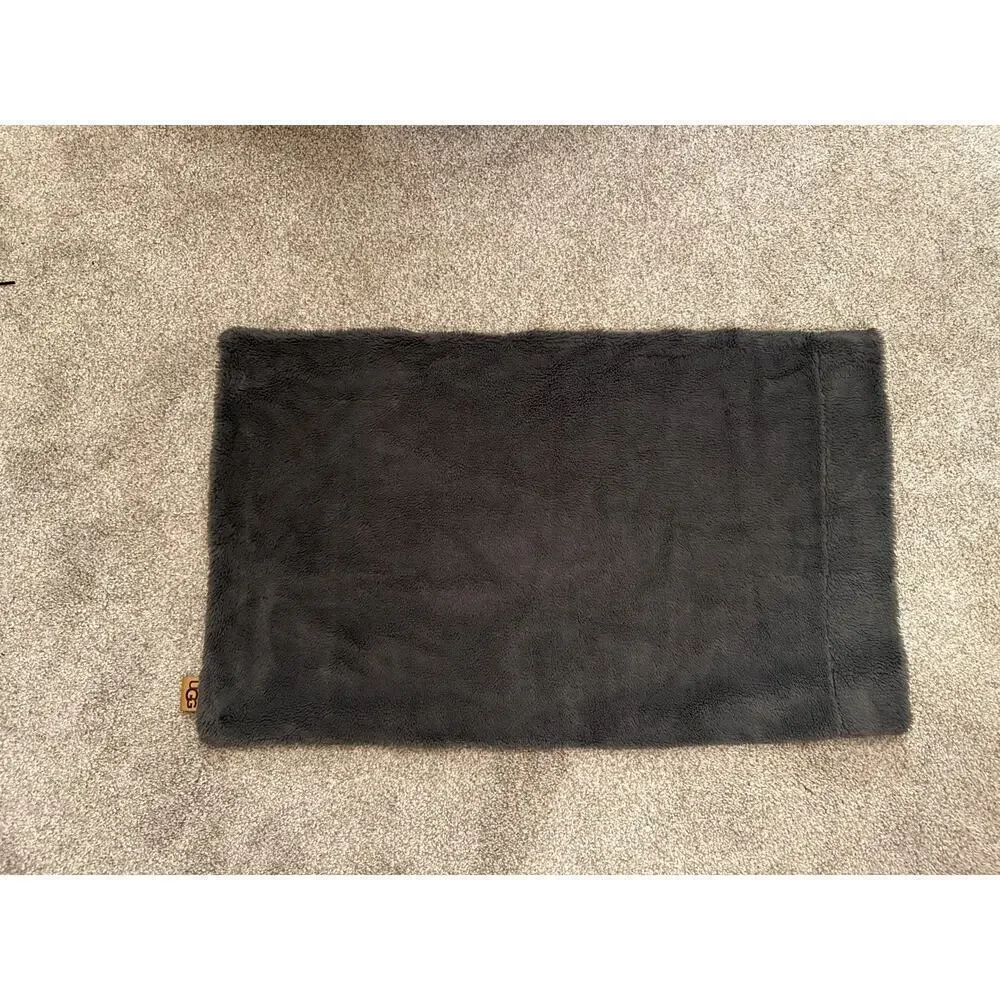 UGG Australia Standard Charcoal Faux Fur Polar Plush Ultra Pillowcase